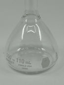 PAIR New Old Stock KIMBLE Chase 110ml CASSIA Volumetric Flask Class A with Glass Stopper - Cardon Tools