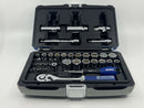 New Old Stock EXPERT by FACOM E031813 - 1/4 and 3/8" Drive 43pc Metric and Imperial Ratchet / Socket set 12pt - Cardon Tools