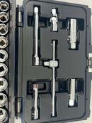 New Old Stock EXPERT by FACOM E031811 - 3/8" Drive 34pc Metric and Imperial Ratchet / Socket set 6pt - Cardon Tools