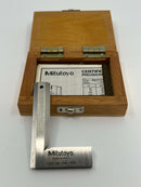 New Old Stock Mitutoyo 916-106  Precision Bevel Edge Square – Stainless Steel – Grade 00 –  75 x 50mm - Cardon Tools