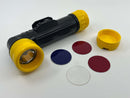 New Old Stock FULTON USA Made MX-212/U Angle Flash Light - Includes coloured lenses -2x D Cell - Cardon Tools