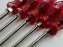 RARE New Old Stock WIHA WEST- GERMANY 5pc METRIC Nut DRIVER Set c/w CHERRY Red Acetate Handles - Cardon Tools