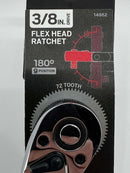 Tekton 3/8" Full Polish Fine Tooth 11" Flex Head Ratchet with Quick Release - Cardon Tools