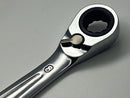 Facom 467 Series SATIN Chrome Reversible Ratcheting Combination Wrench - 8mm (467.8) - Cardon Tools