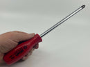 HUGE New Old Stock WIHA No. 313 W. Germany SOLID RED Handled POZIDRIV 4 x 200 SUPADRIV  Screwdriver - Cardon Tools