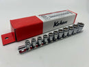 Koken made in Japan 1/4" Dr. 11 Pc SHORT NUT GRIP® Socket Set, 5-14MM - RS2450MS/11 - Cardon Tools