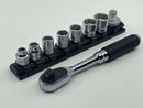 Koken made in Japan 3/8" Dr 9 Pc Z-SERIES 6pt  METRIC Ultra Short Socket Set 8-19MM 3285ZE - Cardon Tools