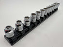 Koken made in Japan Z-series 3/8" Dr. 12 pc ULTRA SHALLOW  Socket Set 7-19 MM 6 Point  RS3400MZ/12 - Cardon Tools