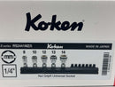 Koken made in Japan Z-series 1/4" Dr 6 Pt UNIVERSAL METRIC NUT GRIP Socket Set 8-14mm RS2441MZ/5 - Cardon Tools