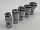Koken made in Japan Z-series 1/4" Dr 6 Pt UNIVERSAL METRIC NUT GRIP Socket Set 8-14mm RS2441MZ/5 - Cardon Tools