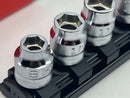 Koken made in Japan Z-series 3/8" Dr. 8 pc ULTRA SHALLOW  Socket Set 8-19 MM 6 Point  RS3400MZ/8 - Cardon Tools