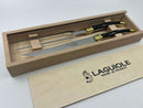New Old Stock Laguiole Made in France Ebony Handled Carving Boxed Presentation Set - Cardon Tools