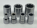 New Old Stock 7pc  WILLIAMS USA made 8 Point 1/2" Dr. Socket Set 5/16" to 7/8" Range - Discontinued - Cardon Tools