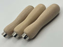 3 New Old Stock 5"  LUTZ Waxed Vermont Birch Hardwood File / tool Handle with Short Ferrule - Cardon Tools