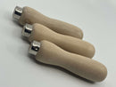 3 New Old Stock 5"  LUTZ Waxed Vermont Birch Hardwood File / tool Handle with Short Ferrule - Cardon Tools