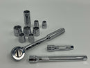 New Old Stock USA Made SK S-K Tools SuperKrome  11pc 3/8" Drive Ratchet & 6pt  Socket Set - Cardon Tools
