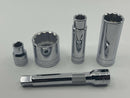 New Old Stock SK Tools USA made SUPERKROME 23 pc 1/2" Socket Set IMPERIAL - Cardon Tools