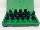 New Old Stock SK S-K USA made 10 pc 1/2" Drive UNIVERSAL Impact Socket Set 10mm - 19mm Range No.34351