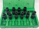 New Old Stock SK S-K USA made 10 pc 1/2" Drive UNIVERSAL Impact Socket Set 10mm - 19mm Range No.34351