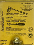 New Old Stock Channellock USA made No. 906 3/8" Drive Adjustable Socket 5/16-5/8"  8-16mm Range