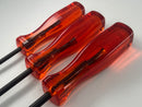 New Old Stock FACOM made in FRANCE 3pc Screwdriver Set  Pozidriv -Orange  ISORYL Handles