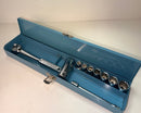 New Old Stock CRESCENT Tool USA Made 10pc  3/8"LIFE-TIME Socket Set c/w Metal Box - Cardon Tools