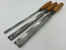 Vintage 3 pc Set Ashley Illes UK Made Paring Incannal Gouges with Boxwood Handles
