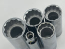 New Old Stock 12 p Set SK S-K USA Made SuperKrome 1/2" Dr. Deep Socket Set 3/8" - 1-1/4"
