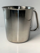 Volrath Stainless steel cup with handle on a white background