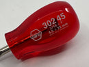 RARE New Old Stock WIHA WEST- GERMANY Stubby  SLOT  Screwdriver Set c/w CHERRY Red Acetate Handle