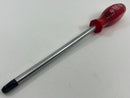 HUGE New Old Stock WIHA WEST- GERMANY  8" No. 4 SUPRADRIV ( Pozidriv ) Screwdriver  c/w CHERRY Red Acetate Handle