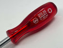 HUGE New Old Stock WIHA WEST- GERMANY  8" No. 4 SUPRADRIV ( Pozidriv ) Screwdriver  c/w CHERRY Red Acetate Handle