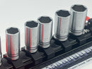 Koken made in Japan Z-series RS2300XZ/9 6 Point METRIC Semi-Deep Socket Set 5.5 mm - 14 mm Range