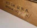 Brown cardboard box with 'Wilde U.S.A.' text on a white surface