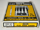 New Old Stock GENERAL Hardware USA Made S-96 Toolmakers Flat Hole Gage 1/8"- 1/2"