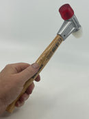 HALDER Germany 30mm Soft Face Mallet Red and White c/w Hickory Handle No. 3968.030