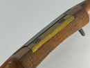 Near Mint F.H. Caton Early 1900s Beech Wood Spoke Shave with Flat Brass Sole Plate - Un-Used 9-1/4" Overall