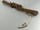 Near Mint F.H. Caton Early 1900s Beech Wood Spoke Shave with Flat Brass Sole Plate - Un-Used 9-1/4" Overall
