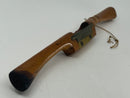 Near Mint F.H. Caton Early 1900s Beech Wood Spoke Shave with Flat Brass Sole Plate - Un-Used 9-1/4" Overall