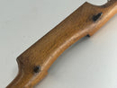 Near Mint F.H. Caton Early 1900s Beech Wood Spoke Shave with Flat Brass Sole Plate - Un-Used 9-1/4" Overall