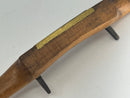 Near Mint F.H. Caton Early 1900s Beech Wood Spoke Shave with Flat Brass Sole Plate - Un-Used 9-1/4" Overall