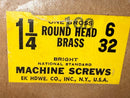Box of brass machine screws on a white background Cardon Tools