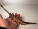 Antique First Nations Hand Made Crooked Knife with Carved Symbols 