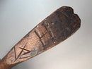 Antique First Nations Hand Made Crooked Knife with Carved Symbols 