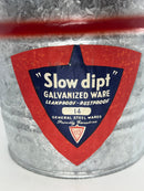 New Old Stock 1960's GSW Proudly Canadian "Slow Dipt" 14 Liter Galvanized Pail