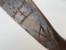 Antique First Nations Hand Made Crooked Knife with Carved Symbols 