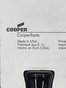 Cooper Tools product with branding and manufacturing information on a white background