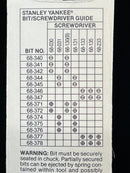 New Old Stock Circa 1980s STANLEY YANKEE Screwdriver Bit 68-340 7/32" Slot USA MADE - Cardon Tools