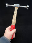 Unusual Chromed  2lb FLEUR-DE-LIS Timber / Log  Marking Hammer