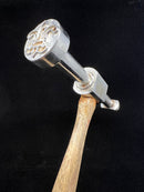 Unusual Chromed  2lb FLEUR-DE-LIS Timber / Log  Marking Hammer
